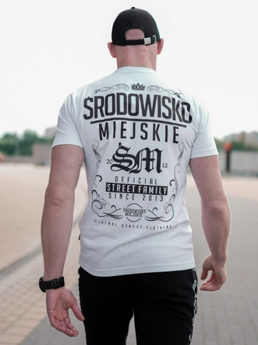 T-shirt "Theme" - White / black SM_496 Środowisko Miejskie T-SHIRTS