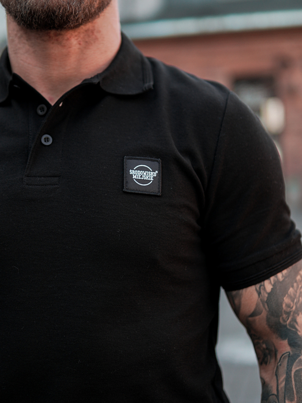Polo T-Shirt "CLS" - Black SM_1243 Środowisko Miejskie T-SHIRTS