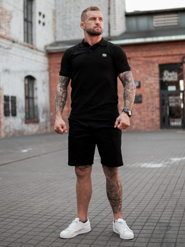 Polo T-Shirt "CLS" - Black SM_1243 Środowisko Miejskie T-SHIRTS