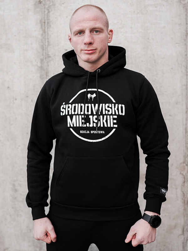 Hoodie "Sekcja sportowa" - Black SM_789 Środowisko Miejskie HOODIE