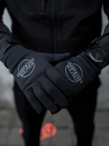 Softshell Gloves "Classic" - Touch Screen - Black / Grey SM_1260 Środowisko Miejskie GLOVES 2