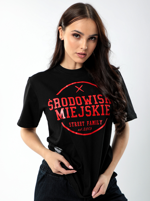 T-shirt "Theme" - Black / Red SM_1262 Środowisko Miejskie T-SHIRTS