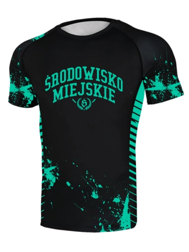 Rashguard "Breakdown" - Czarny / Miętowy SM_1280 Środowisko Miejskie
