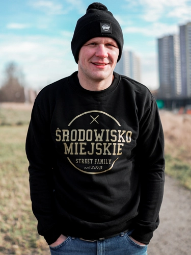 Crewneck "Theme" - Black / Gold SM_445 Środowisko Miejskie CREWNECK