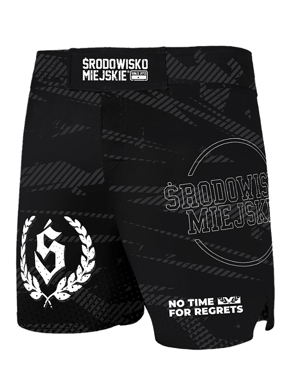 MMA Shorts "CLS" - Black / Grey SM_1286 Środowisko Miejskie FIGHT SHORTS