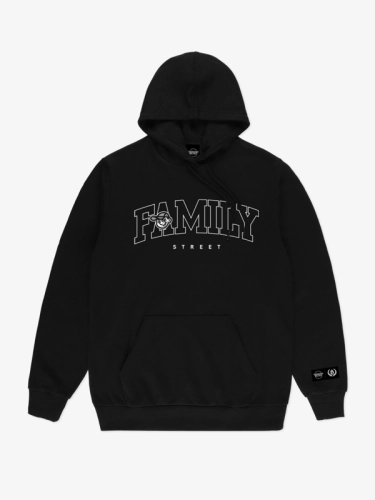 Hoodie "Street Family" - Black / White SM_1330 Środowisko Miejskie HOODIE