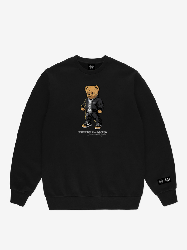 Crewneck "Street Bear" - Black SM_1316 Środowisko Miejskie CREWNECK