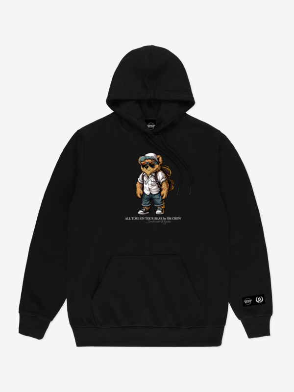 Hoodie "All Time on Tour Bear" - Black SM_1318 Środowisko Miejskie HOODIE
