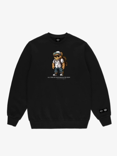 Crewneck "All Time on Tour Bear" - Black SM_1314 Środowisko Miejskie CREWNECK