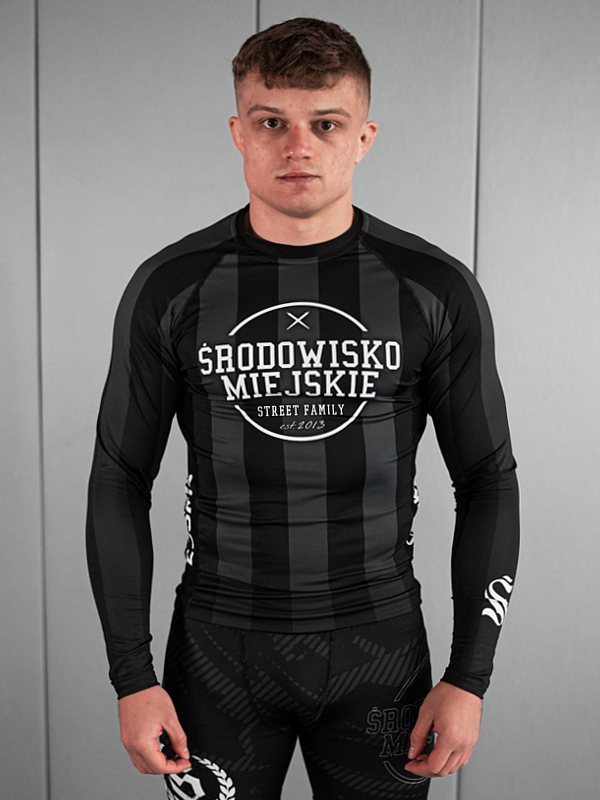Rashguard "Theme" longsleeve - Czarny / Szary SM_1301 Środowisko Miejskie