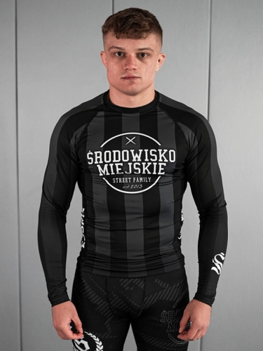 Rashguard "Theme" longsleeve - Czarny / Szary SM_1301 Środowisko Miejskie