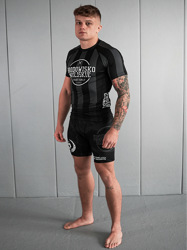 Rashguard "Theme" - Czarny / Szary SM_1300 Środowisko Miejskie