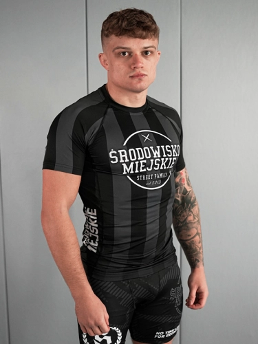 Rashguard "Theme" - Czarny / Szary SM_1300 Środowisko Miejskie