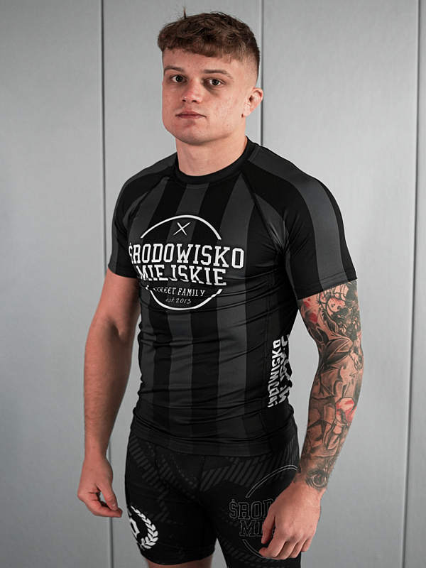 Rashguard "Theme" - Czarny / Szary SM_1300 Środowisko Miejskie