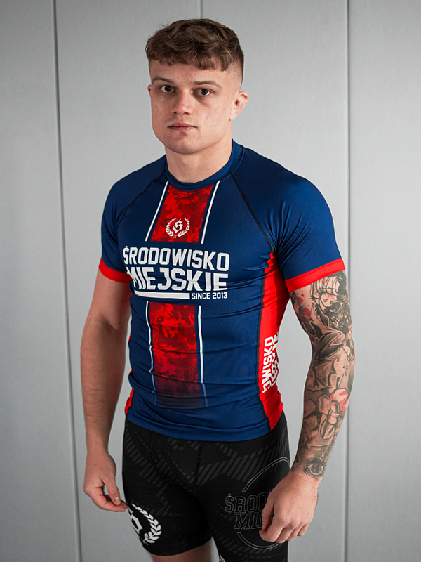 Rashguard "Fusion" - Granatowy / Czerwony SM_1299 Środowisko Miejskie