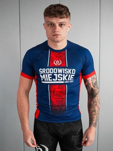 Rashguard "Fusion" - Granatowy / Czerwony SM_1299 Środowisko Miejskie