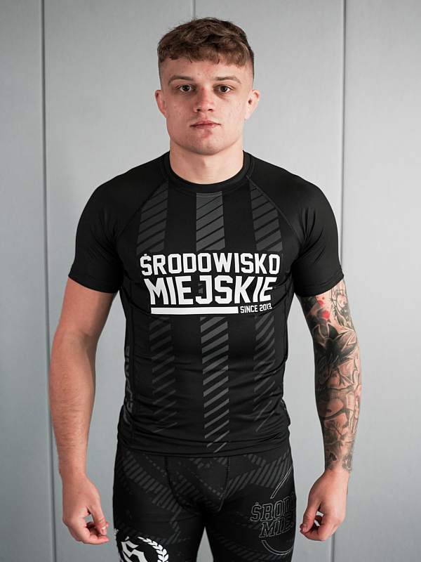 Rashguard "Signature" - Czarny / Szary SM_1297 Środowisko Miejskie