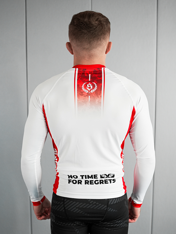 Rashguard "Fusion" longsleeve - White / Red SM_1294 Środowisko Miejskie RASHGUARDS