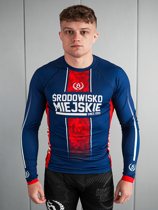 Rashguard "Fusion" longsleeve - Navy / Red SM_1293 Środowisko Miejskie RASHGUARDS