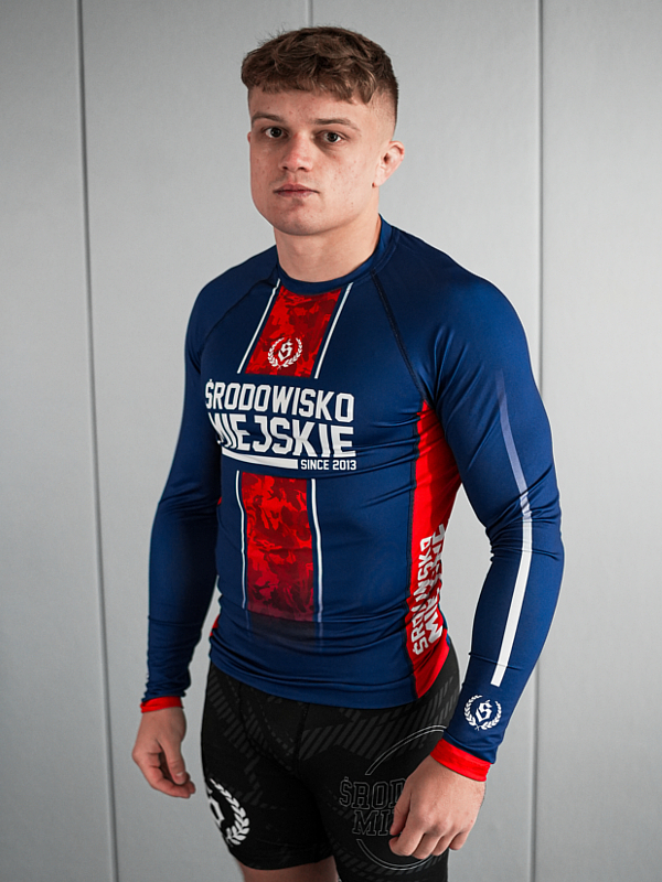 Rashguard "Fusion" longsleeve - Navy / Red SM_1293 Środowisko Miejskie RASHGUARDS