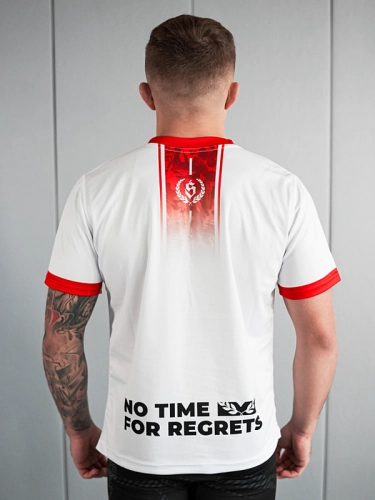 Koszulka Sportowa Mesh "Fusion" - Biała / Czerwona SM_1289 Środowisko Miejskie 2