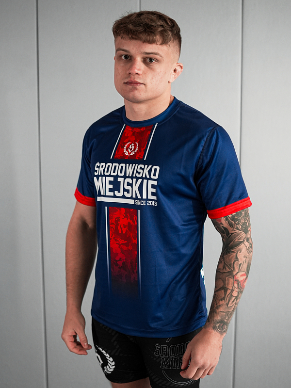 T-shirt Sport Mesh "Fusion" - Navy / Red SM_1288 Środowisko Miejskie T-SHIRTS