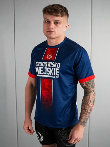 T-shirt Sport Mesh "Fusion" - Navy / Red SM_1288 Środowisko Miejskie T-SHIRTS