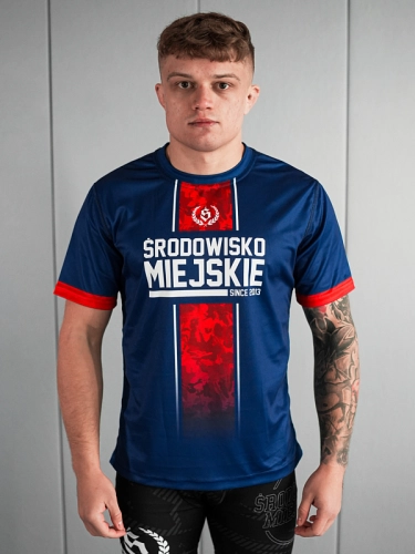 T-shirt Sport Mesh "Fusion" - Navy / Red SM_1288 Środowisko Miejskie T-SHIRTS