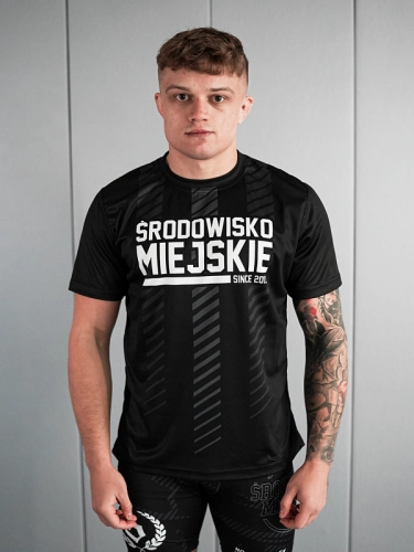 T-shirt Sport Mesh "Signature" - Black / Gray SM_1287 Środowisko Miejskie T-SHIRTS