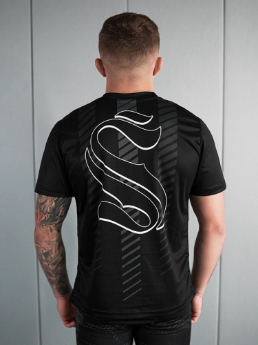 Koszulka Sportowa Mesh "Signature" - Czarna / Szara SM_1287 Środowisko Miejskie 2