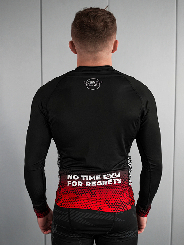 Rashguard "Punch" longsleeve - Czarny / Czerwony SM_1295 Środowisko Miejskie