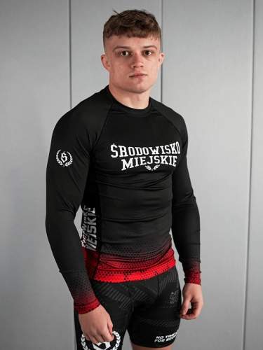 Rashguard "Punch" longsleeve - Black / Red SM_1295 Środowisko Miejskie RASHGUARDS