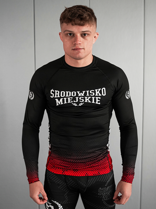 Rashguard "Punch" longsleeve - Black / Red SM_1295 Środowisko Miejskie RASHGUARDS