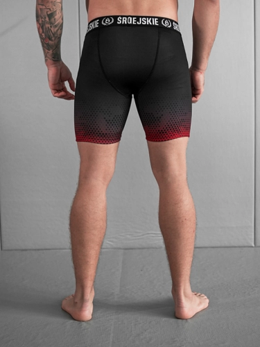 Compression Shorts "Punch" - Black / Red SM_1303 Środowisko Miejskie FIGHT SHORTS 2