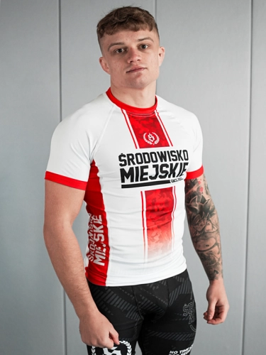 Rashguard "Fusion" - White / Red SM_1298 Środowisko Miejskie RASHGUARDS