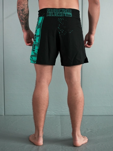 MMA Shorts "Breakdown" - Black / Mint SM_1285 Środowisko Miejskie FIGHT SHORTS 2
