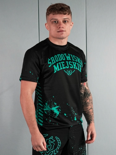 T-shirt Sport Mesh "Breakdown" - Black / Mint SM_1279 Środowisko Miejskie T-SHIRTS