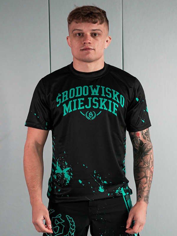 T-shirt Sport Mesh "Breakdown" - Black / Mint SM_1279 Środowisko Miejskie T-SHIRTS