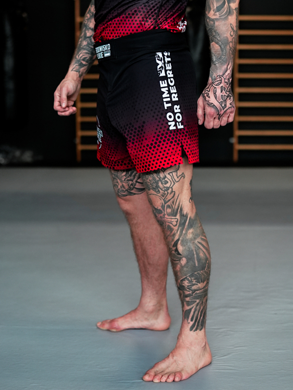 MMA Shorts "Punch" - Black / Red SM_1272 Środowisko Miejskie FIGHT SHORTS