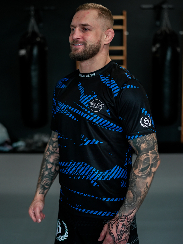 T-shirt Sport Mesh "CLS mini" - Black / Blue SM_1269 Środowisko Miejskie T-SHIRTS