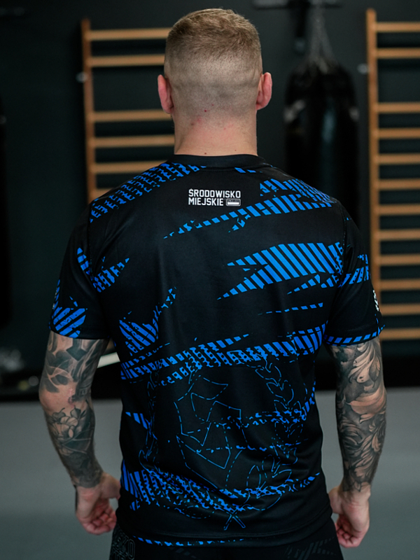 T-shirt Sport Mesh "CLS mini" - Black / Blue SM_1269 Środowisko Miejskie T-SHIRTS