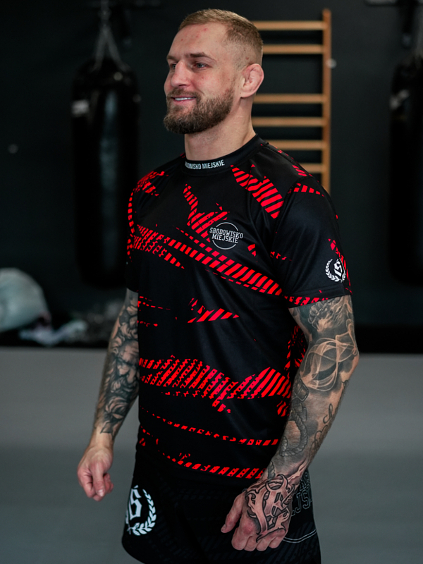 T-shirt Sport Mesh "CLS mini" - Black / Red SM_1268 Środowisko Miejskie T-SHIRTS