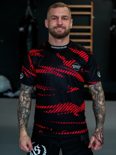 T-shirt Sport Mesh "CLS mini" - Black / Red SM_1268 Środowisko Miejskie T-SHIRTS