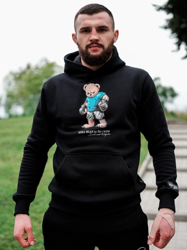 Bluza z kapturem "MMA Bear" - Czarna SM_1320 Środowisko Miejskie