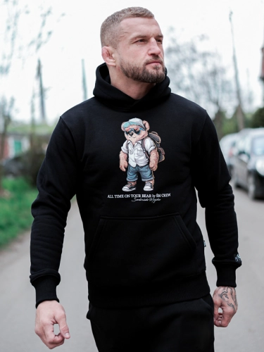 Hoodie "All Time on Tour Bear" - Black SM_1318 Środowisko Miejskie HOODIE