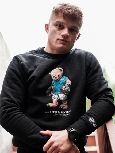 Bluza bez kaptura "MMA Bear" - Czarna SM_1315 Środowisko Miejskie