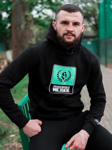 Bluza z kapturem "Laur Mint" - Czarna SM_1312 Środowisko Miejskie