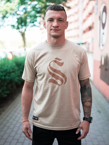 Koszulka "Symbol" - Beżowa SM_1343 Środowisko Miejskie