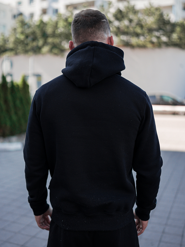 Hoodie "Street Family" - Black / White SM_1330 Środowisko Miejskie HOODIE