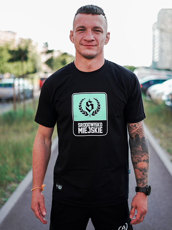T-Shirt "Laur Mint" - Black SM_1311 Środowisko Miejskie T-SHIRTS